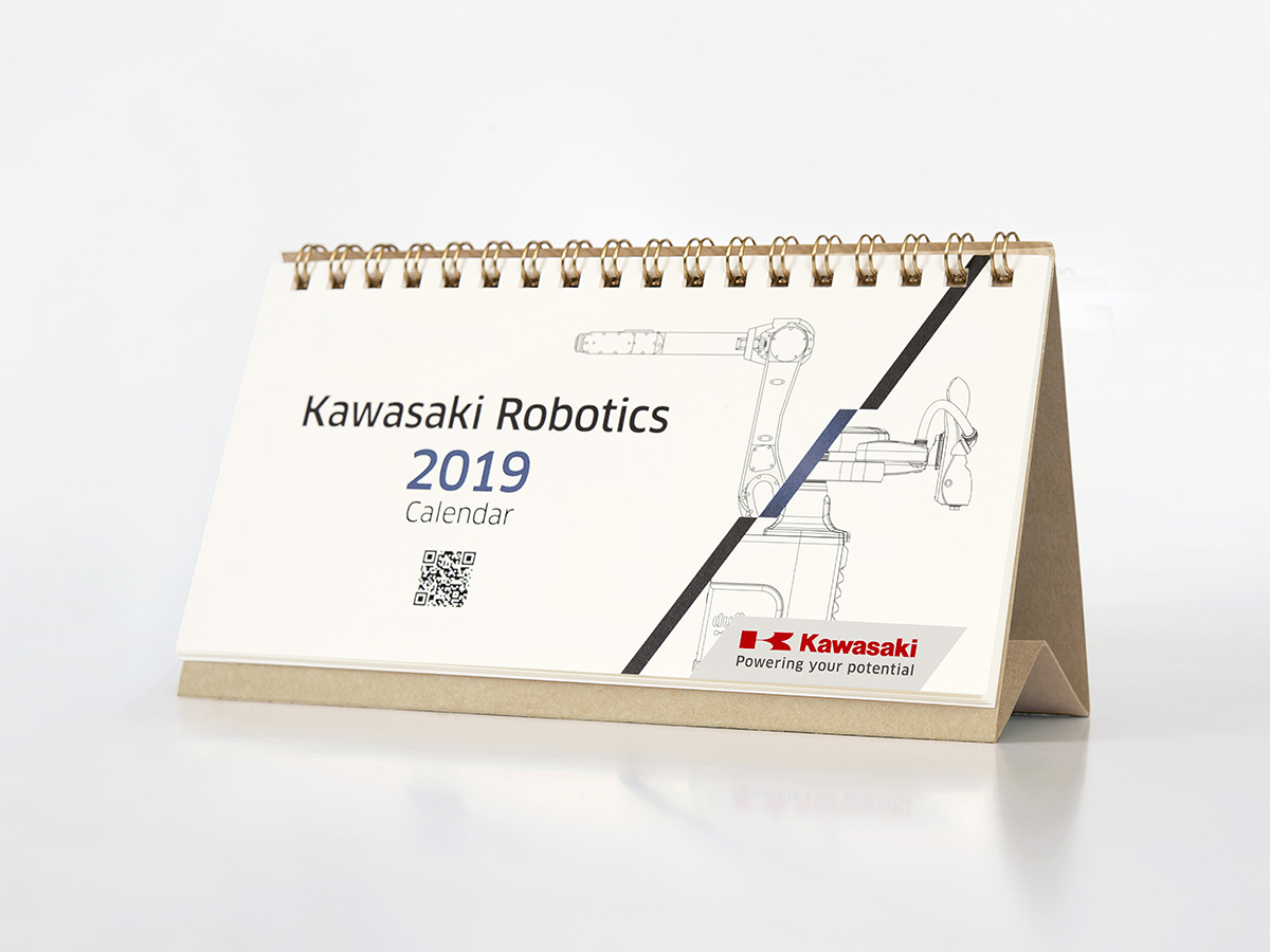 Kawasaki Robotics 2019卓上カレンダーの画像