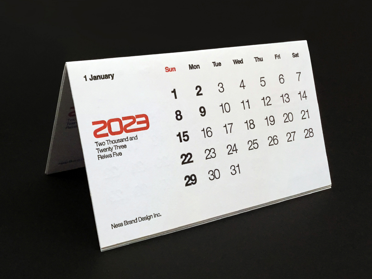 2023卓上カレンダーの画像